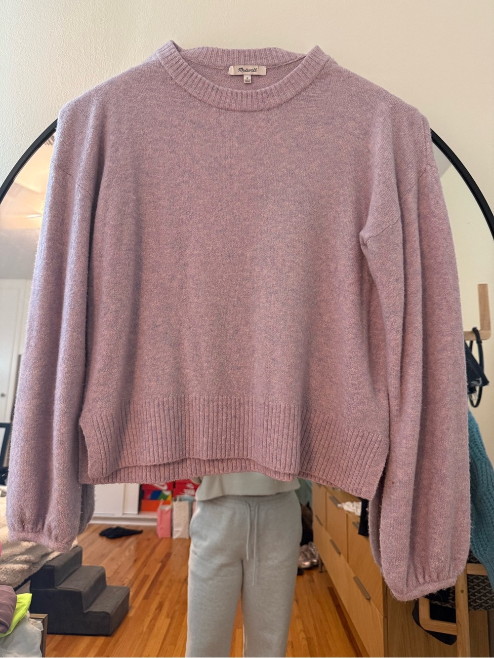 Madewell Lavender Crewneck Sweater